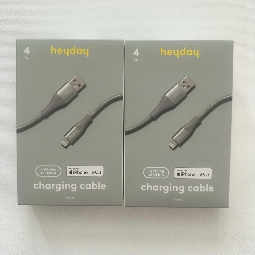 Heyday Gray Lightning to USB-A Cable